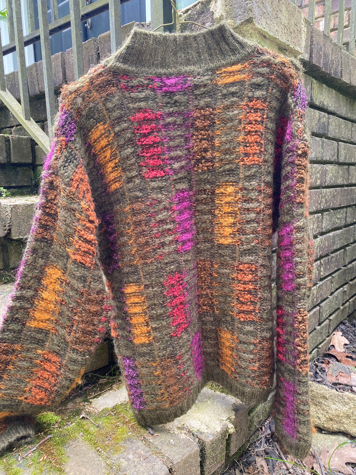 Abstract Garden Mohair Sweater