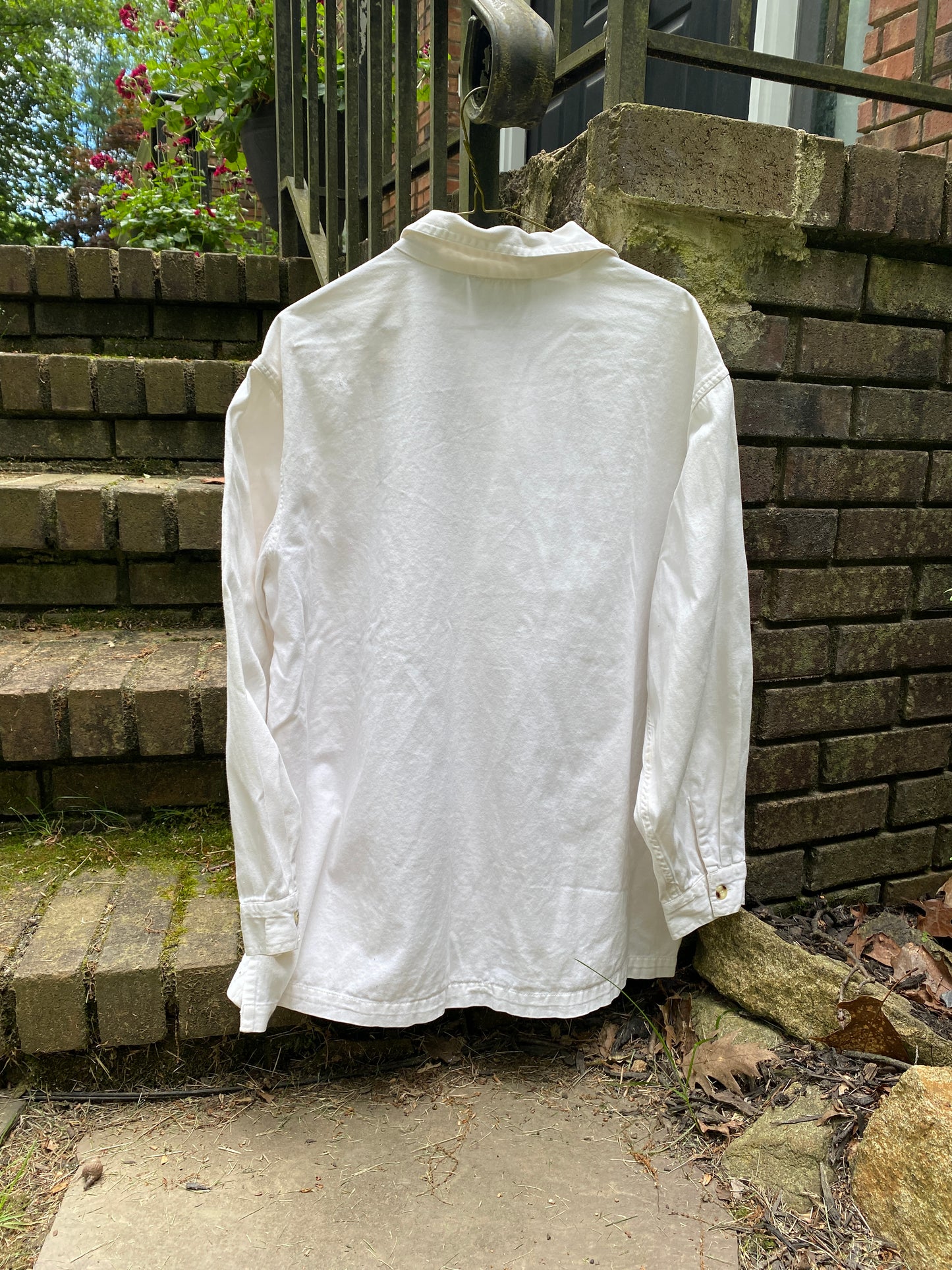 Floral Lattice Collared Shirt