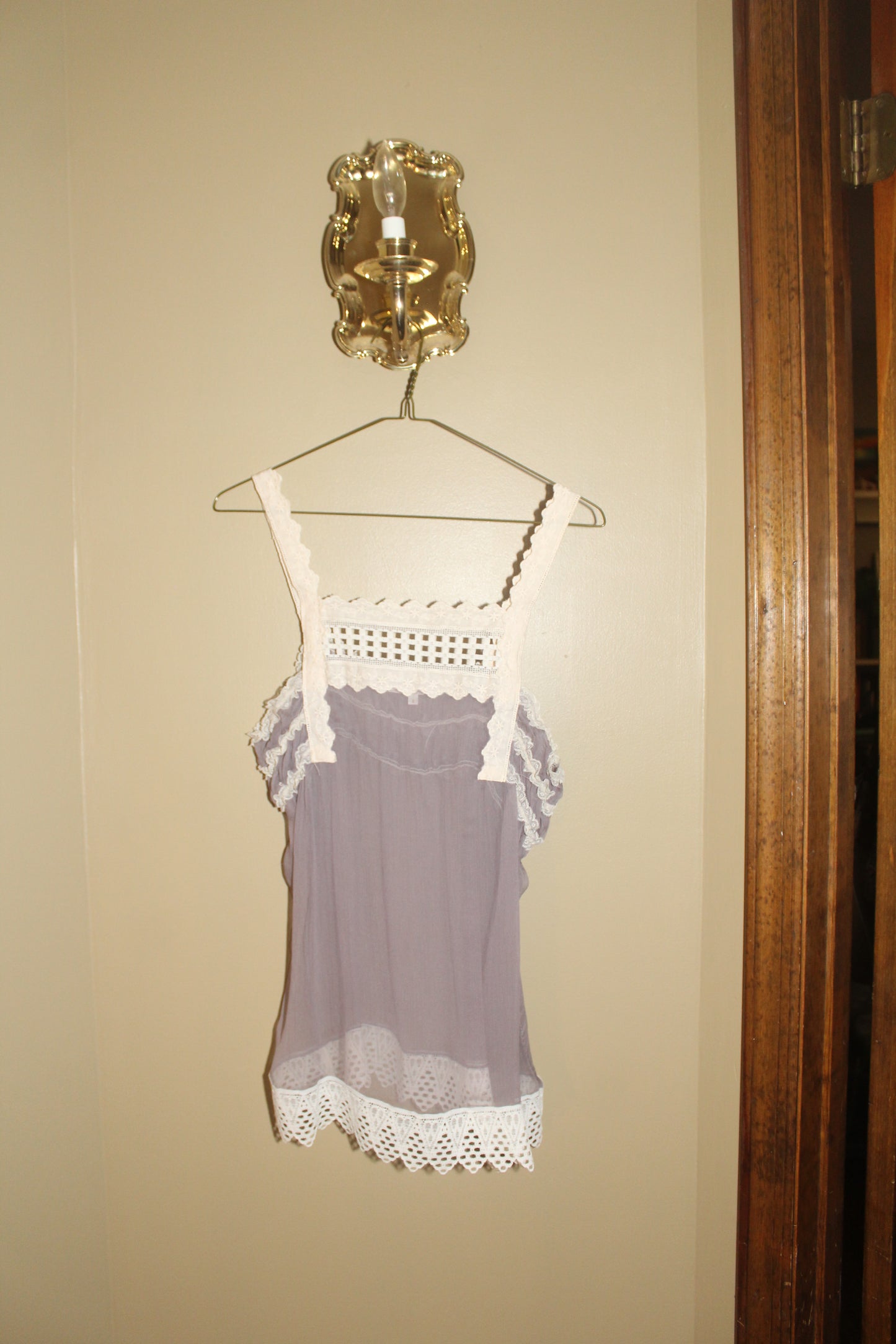 Sheer Lilac Slip Blouse