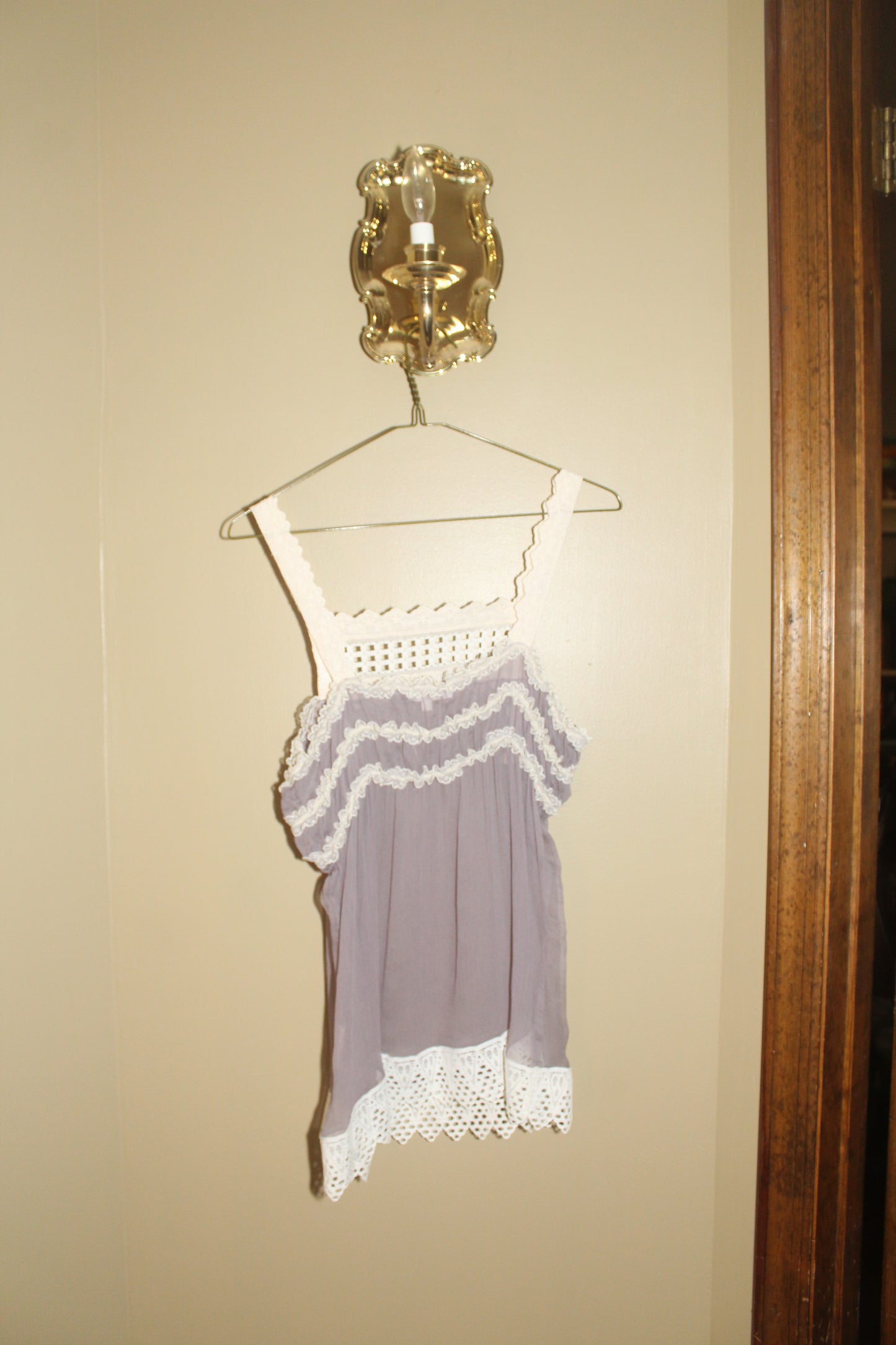 Sheer Lilac Slip Blouse