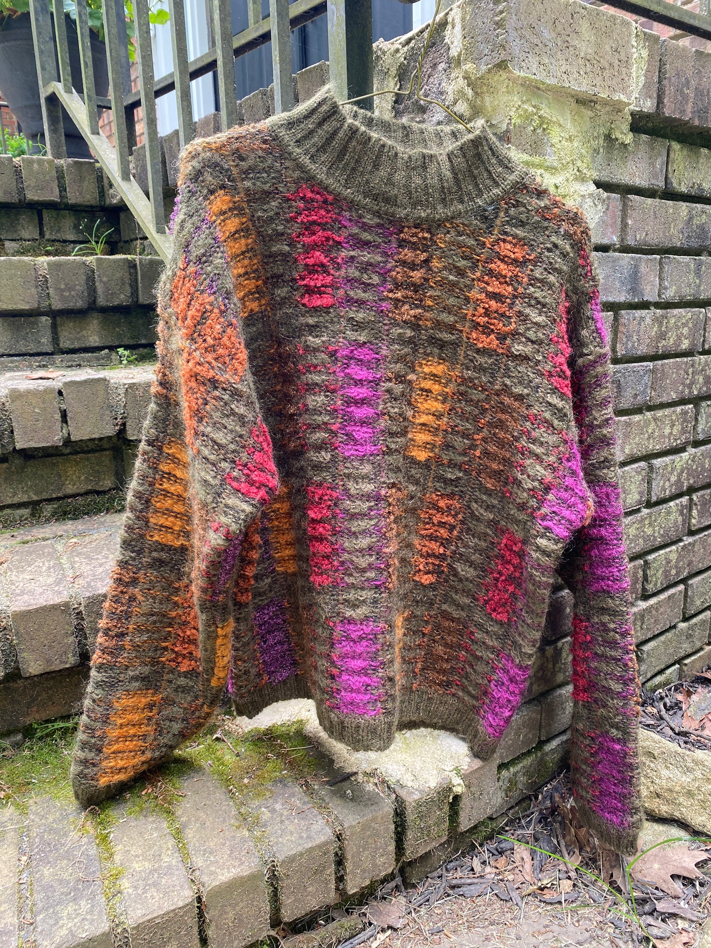 Abstract Garden Mohair Sweater