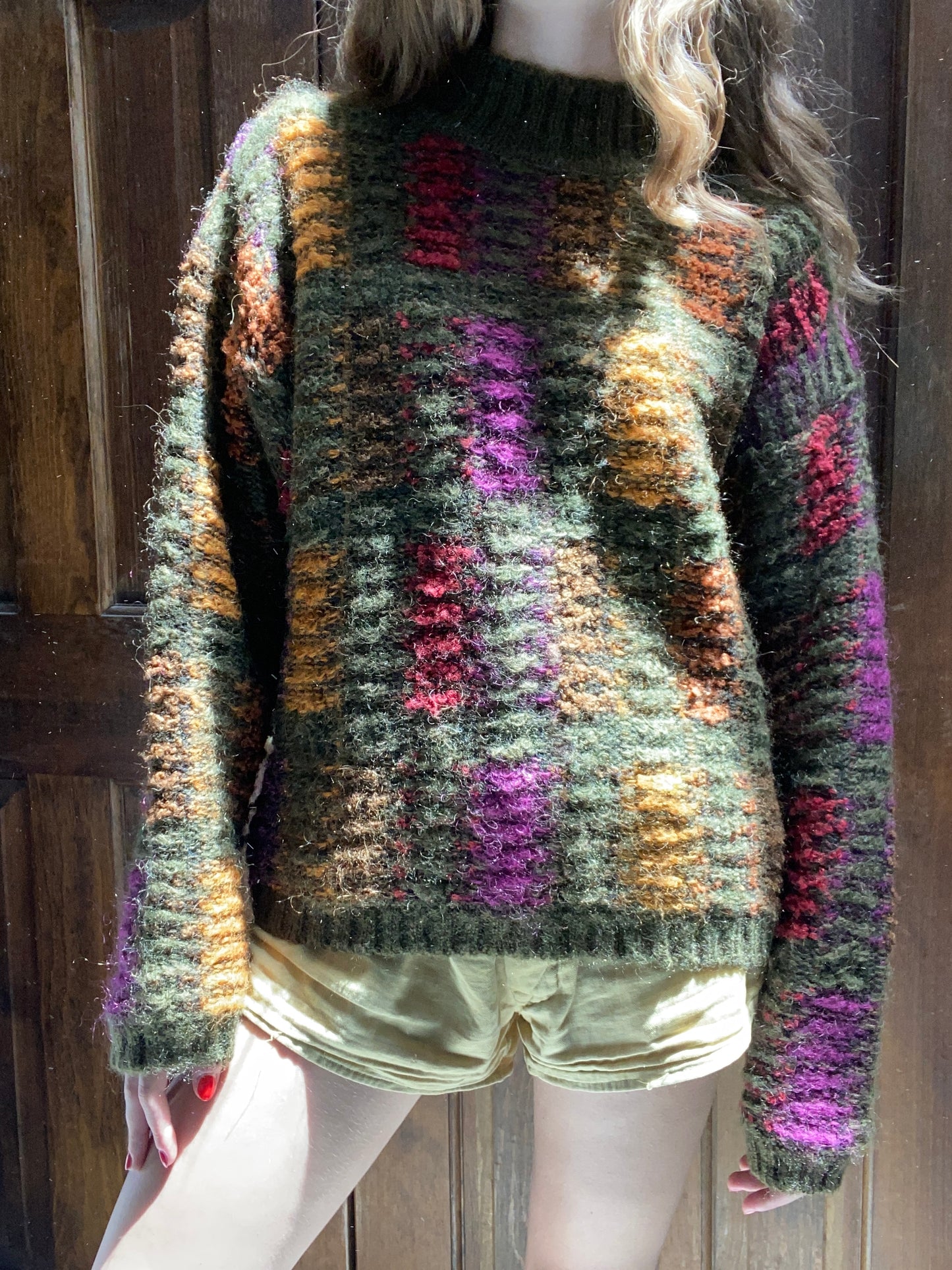 Abstract Garden Mohair Sweater