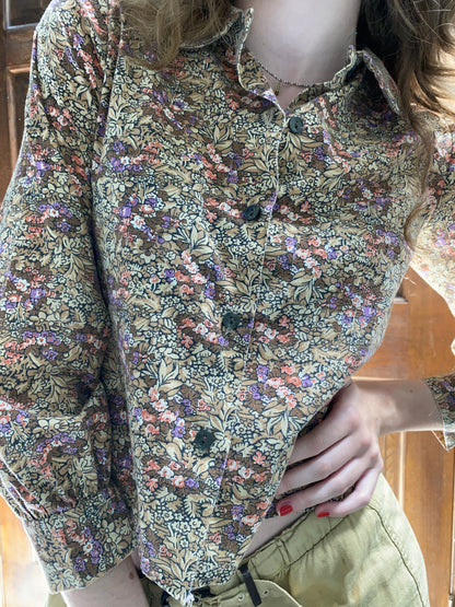 Earthy Autumn Floral Top