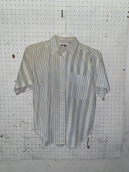 Funky Striped Blue Button Down