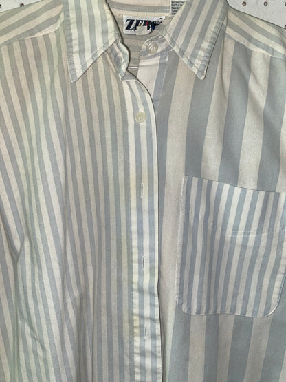 Funky Striped Blue Button Down