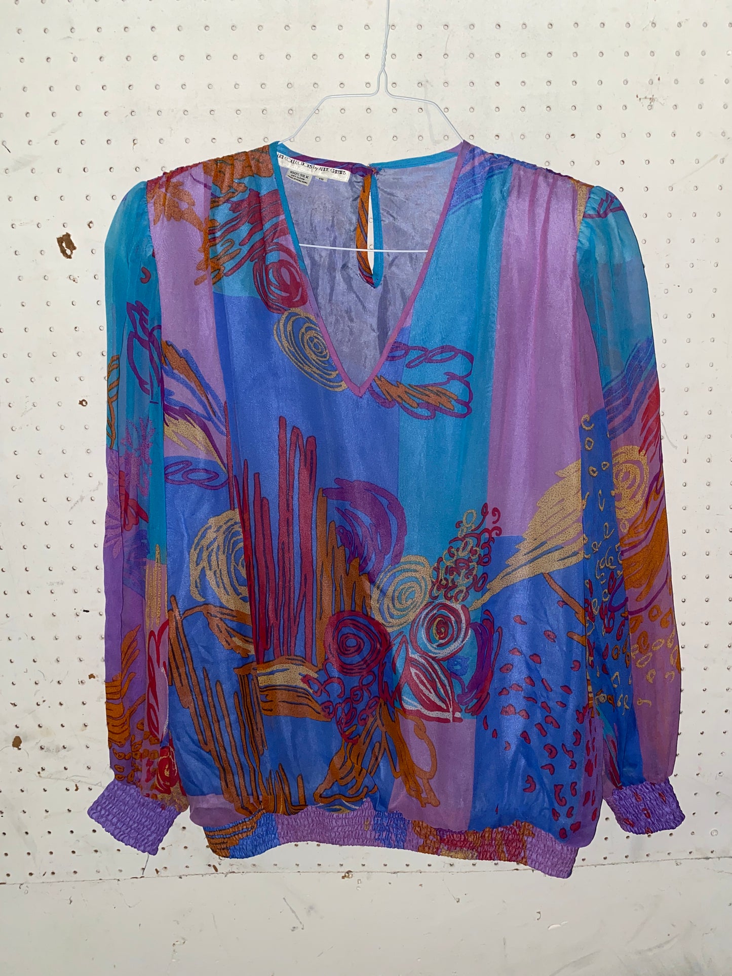 Colorful Abstract Print Blouse