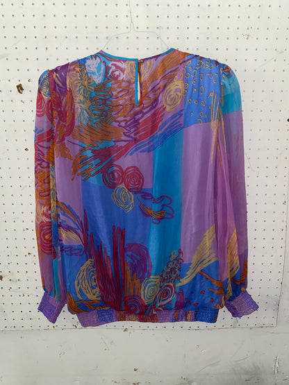 Colorful Abstract Print Blouse