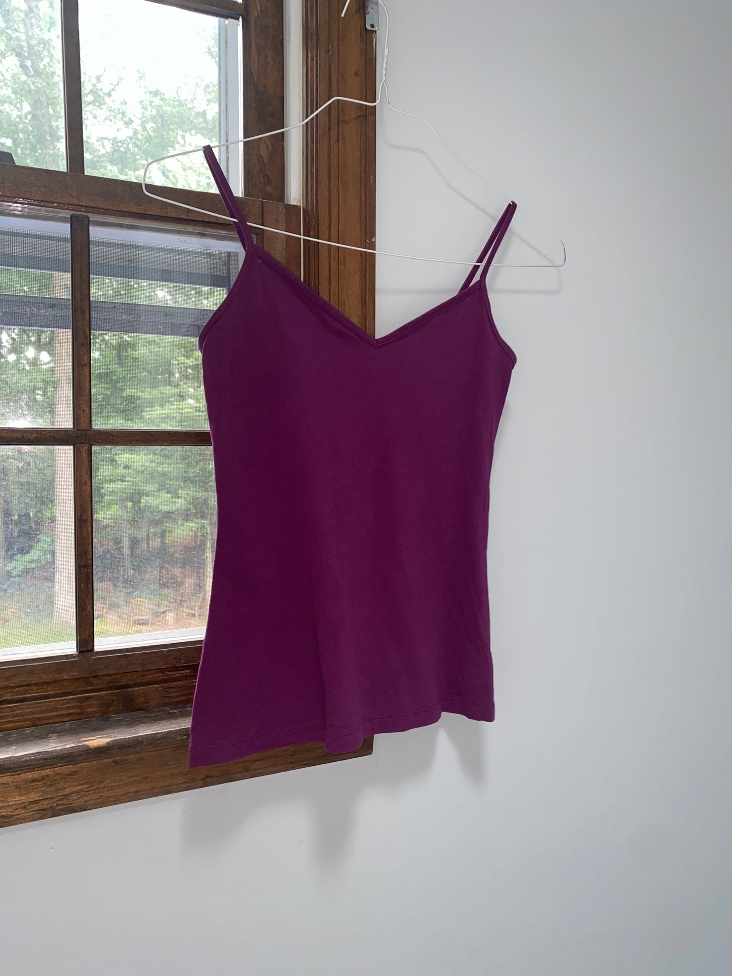 Plum Purple V Neck Tank