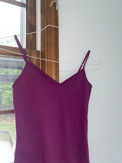 Plum Purple V Neck Tank