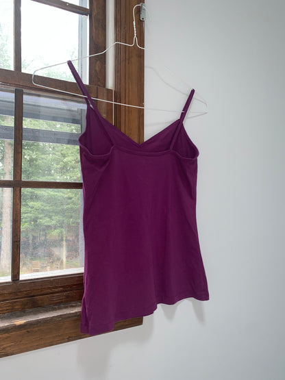 Plum Purple V Neck Tank