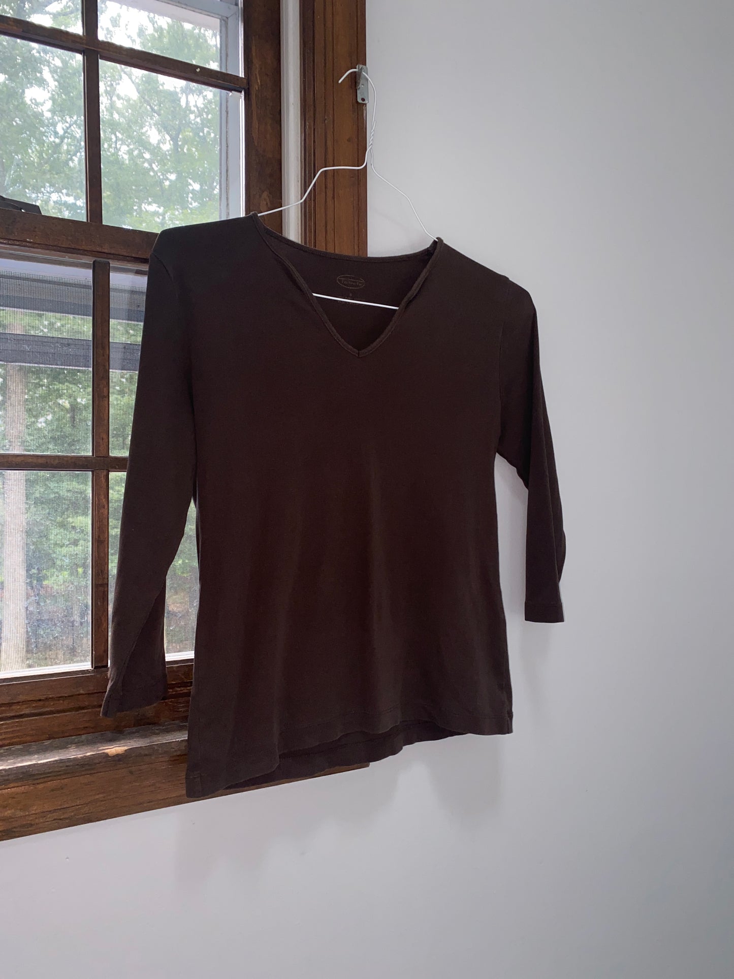 Brown 3/4 Sleeve Top