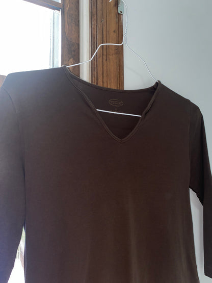 Brown 3/4 Sleeve Top