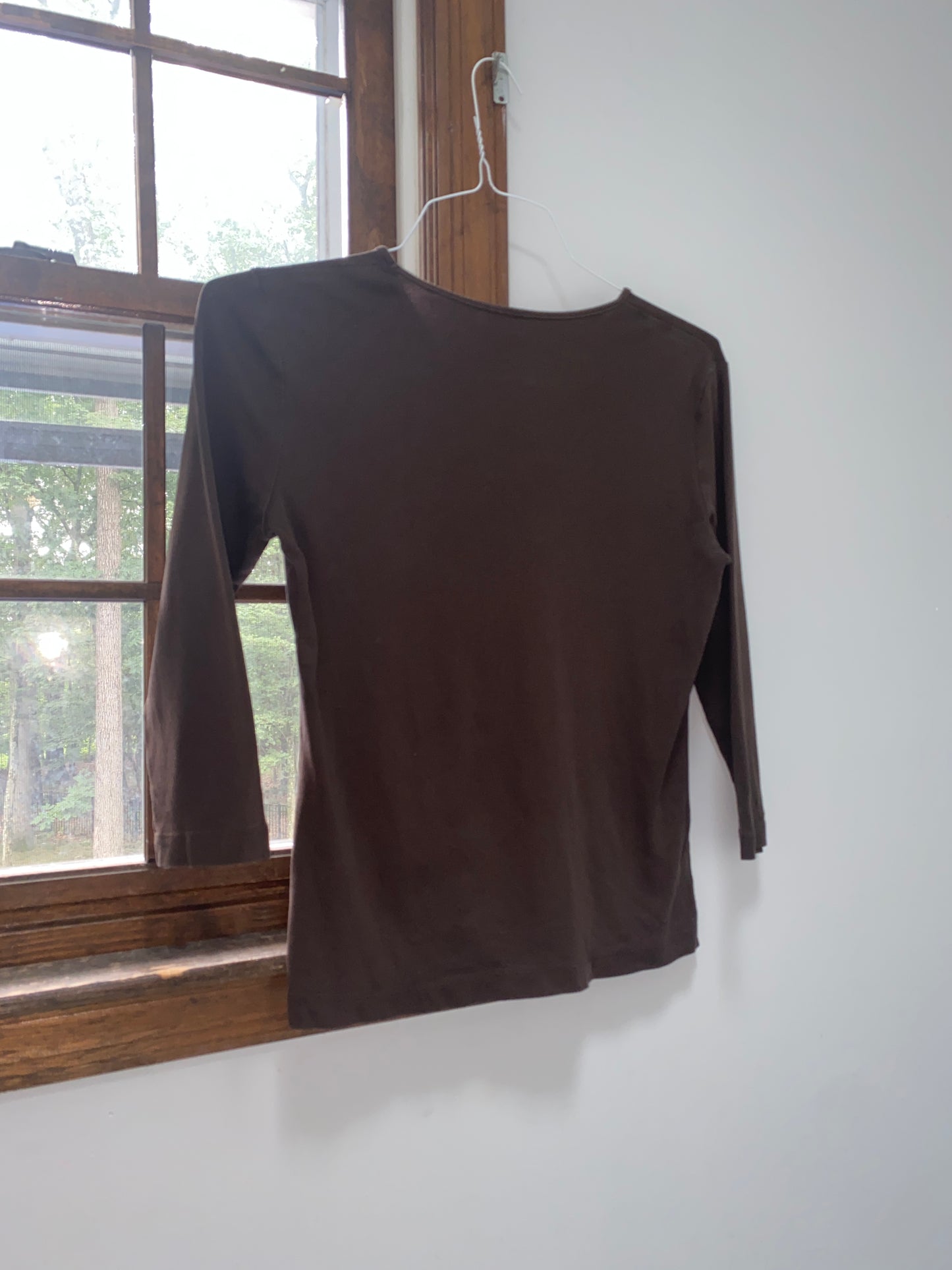 Brown 3/4 Sleeve Top