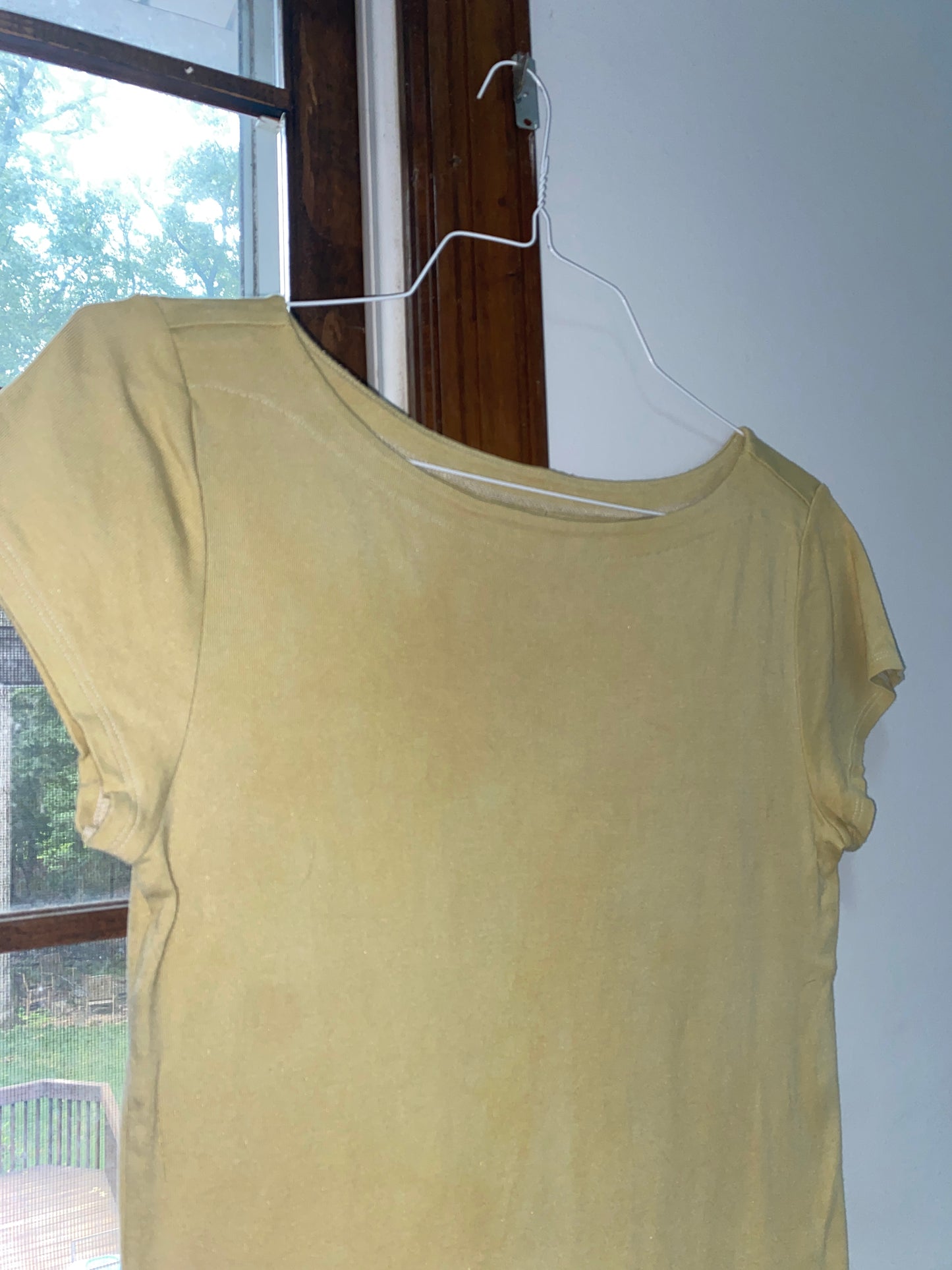 Chartreuse Boat Neck Top