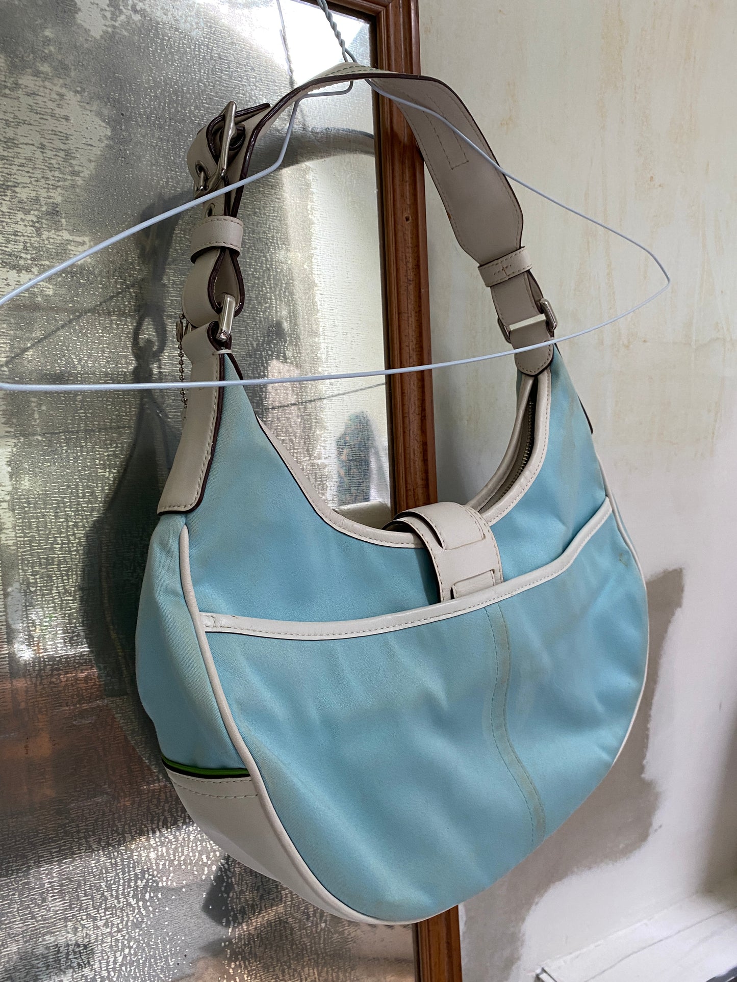 Blue Coach Handbag