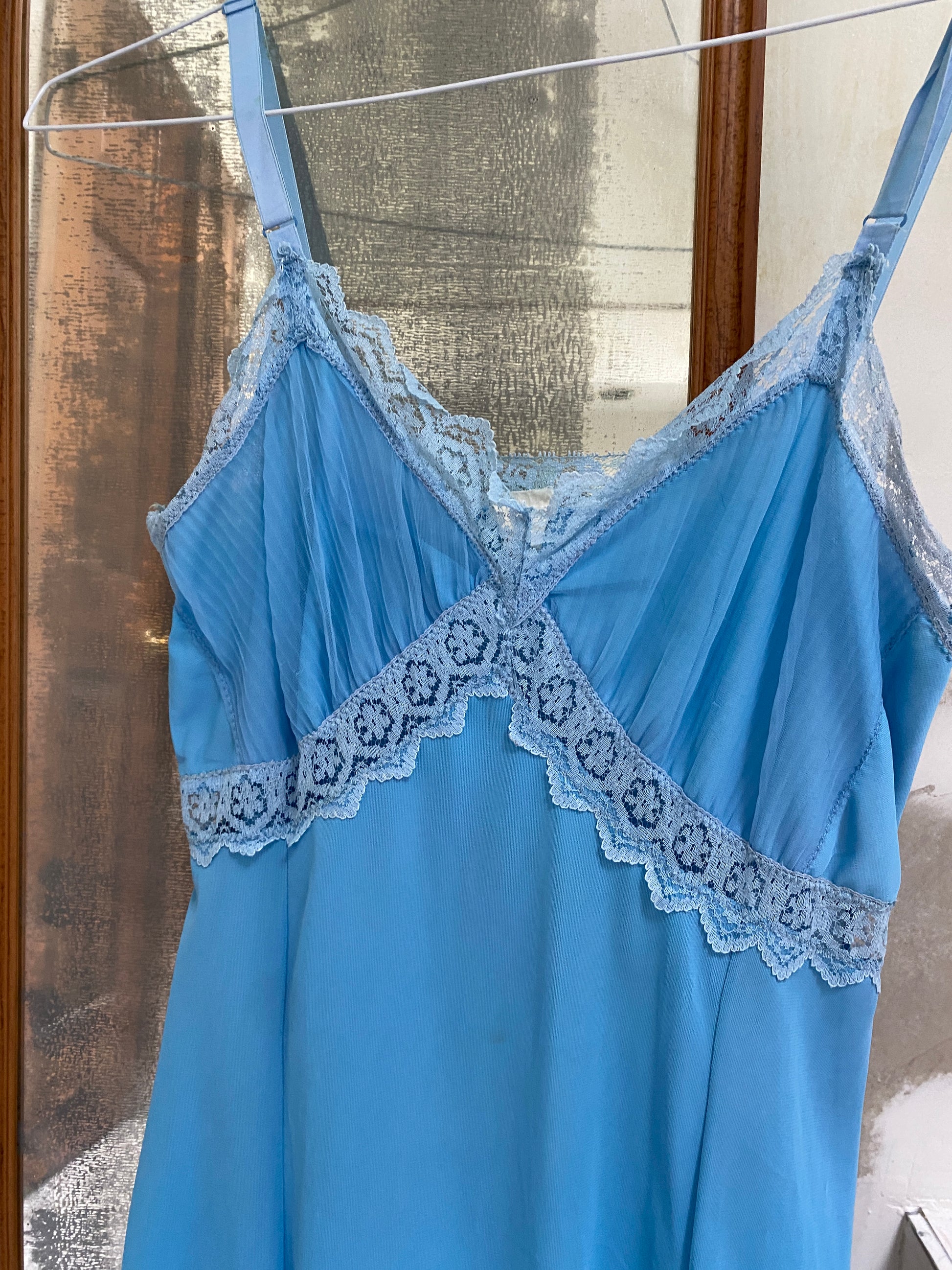 Blue Lacy Slip Dress Teklave Blue Lacy Slip Dress Teklave