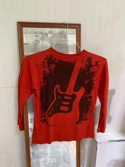 Guitar Print T Shirt