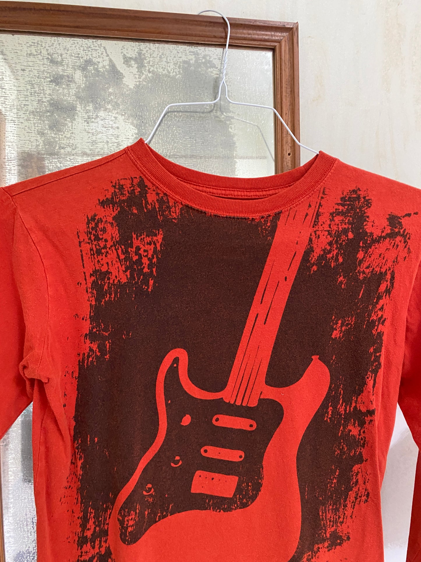 Guitar Print T Shirt