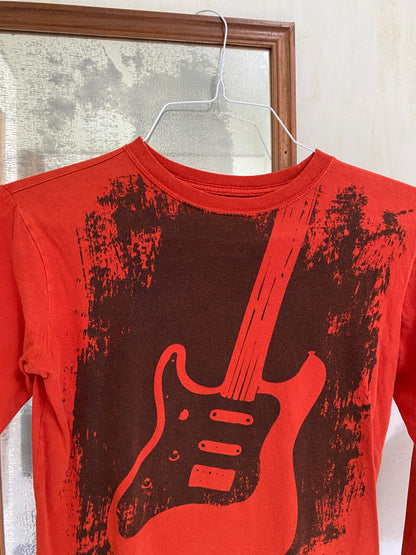 Guitar Print T Shirt