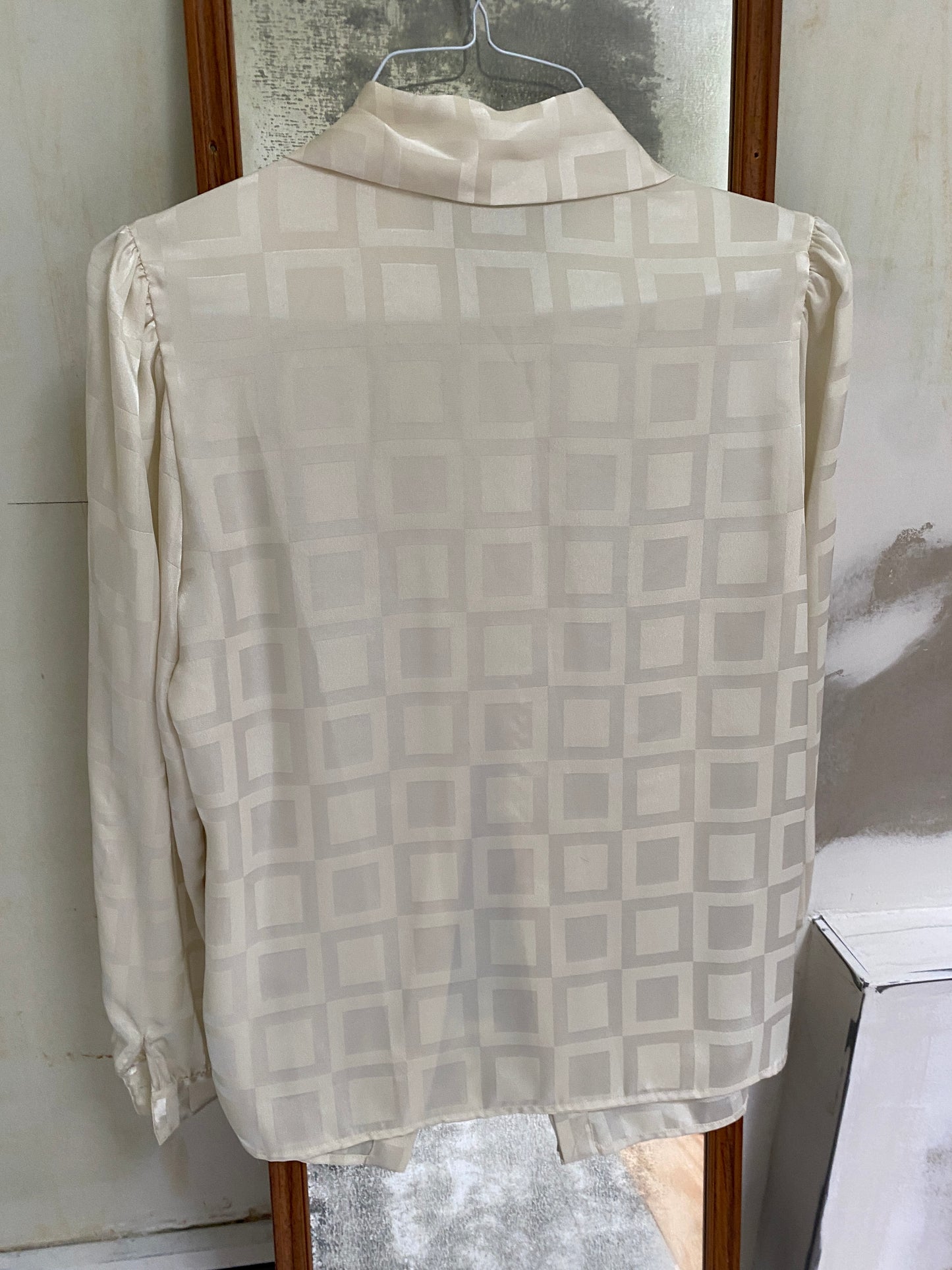 Silky Square Brocade Button Down