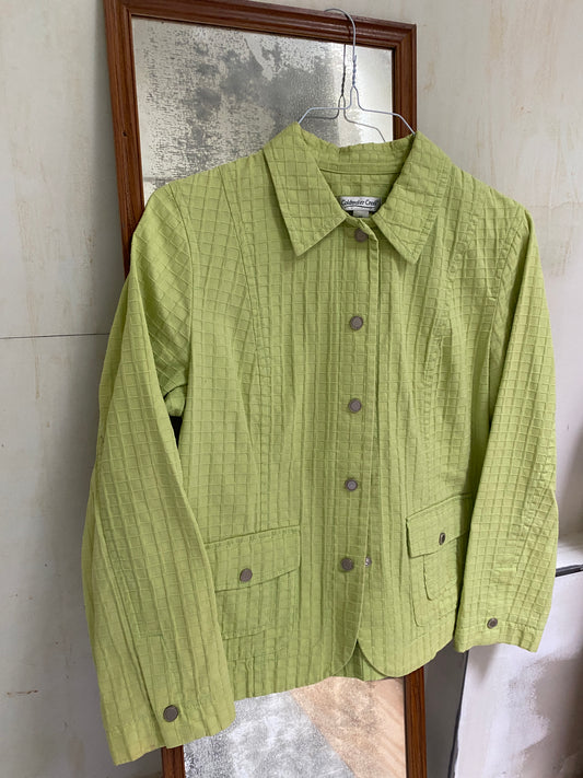 Waffle Pattern Chartreuse Blazer