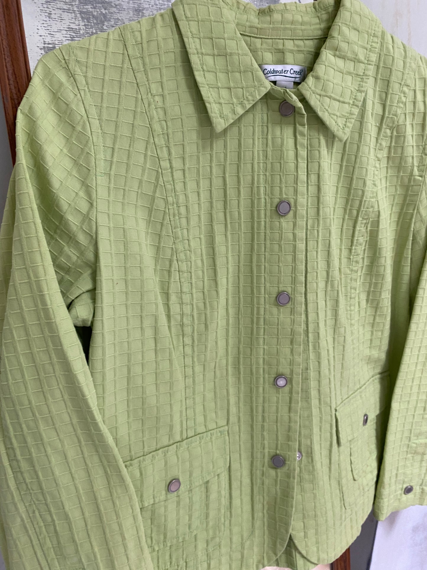 Waffle Pattern Chartreuse Blazer