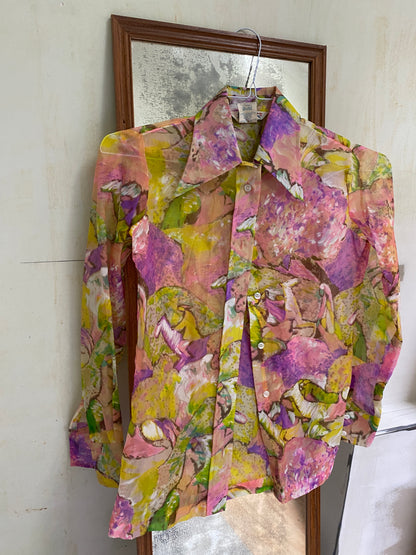 Impressionist Printed Button Down