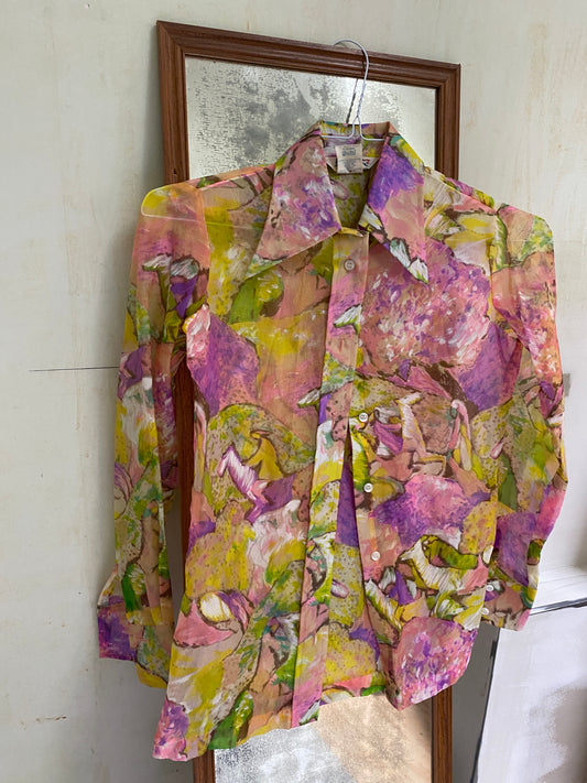 Impressionist Printed Button Down