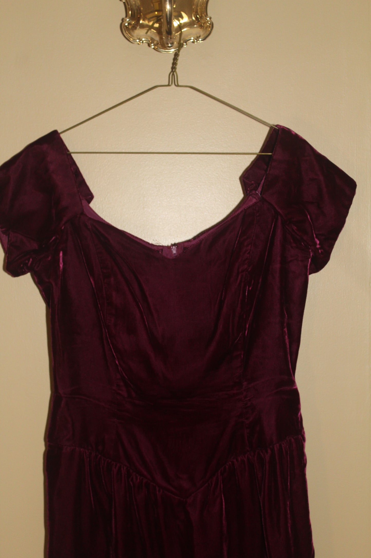 Lush Burgundy Velvet Dress