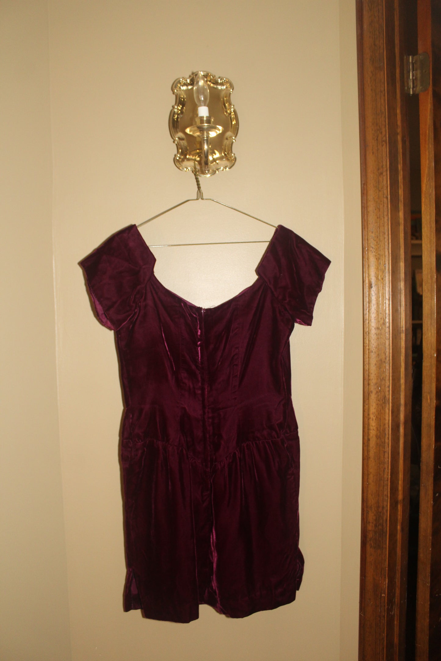 Lush Burgundy Velvet Dress