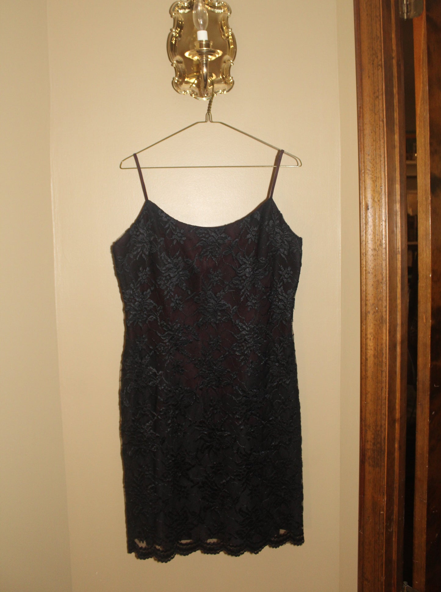 Goth Burgundy Lace Dress