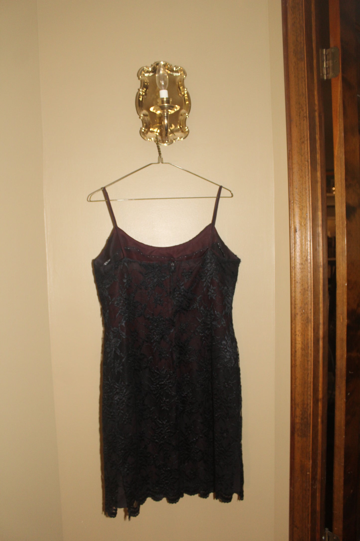 Goth Burgundy Lace Dress